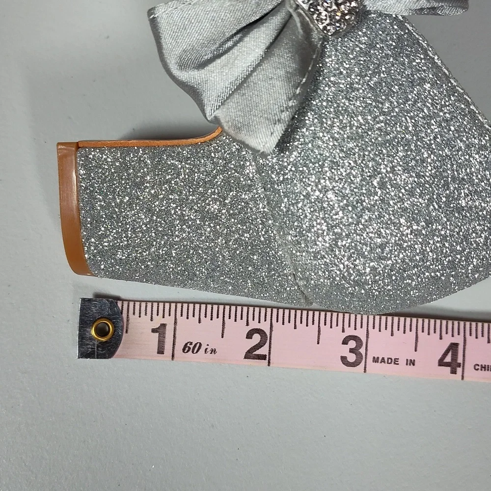 Badgley Mischka Girls‎ Glitter Block Heel Dress Shoes 2